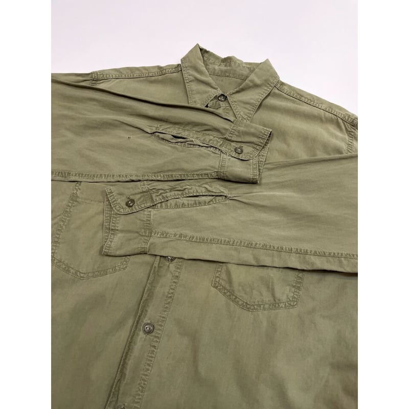 40s US NAVY N-3 COTTON POPLIN SHIRT Size L程 | K