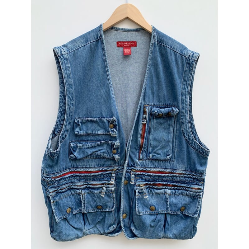 90s BANANA REPUBLIC DENIM SAFARI VEST Size L |