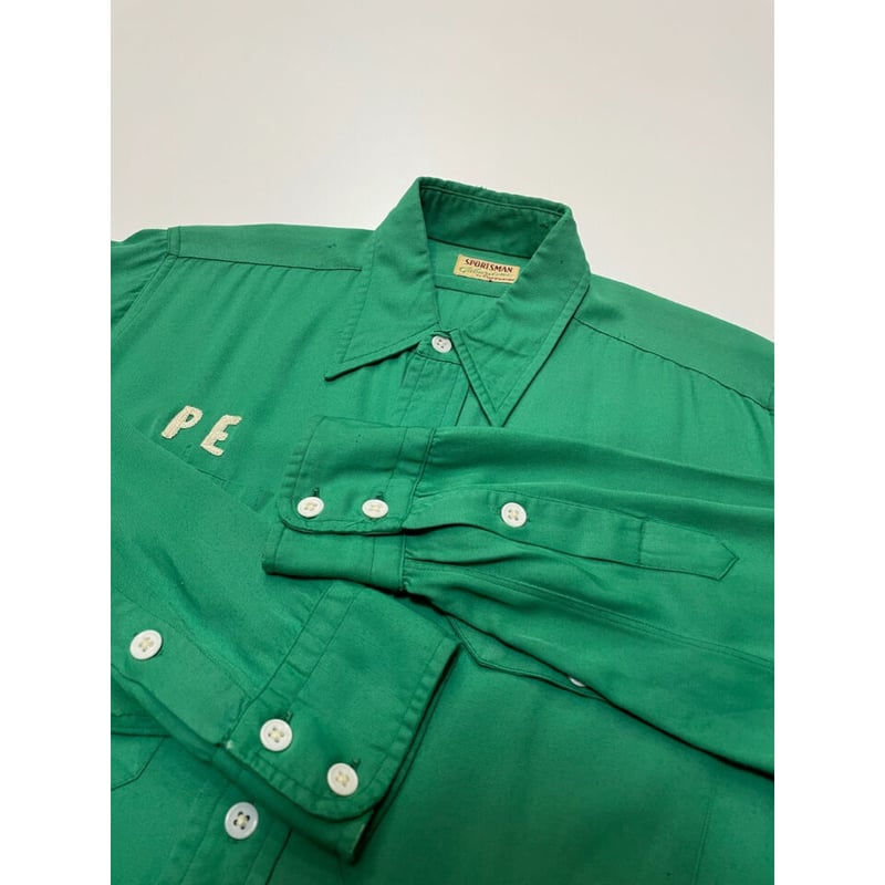 50s SPORTSMAN RAYON GABARDINE SHIRT Size 15 | K...