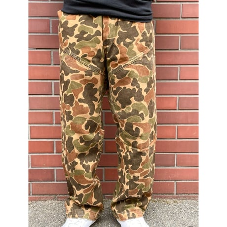 70s SEARS "DUCK HUNTER CAMO" HUNTING PANTS Size W32L28