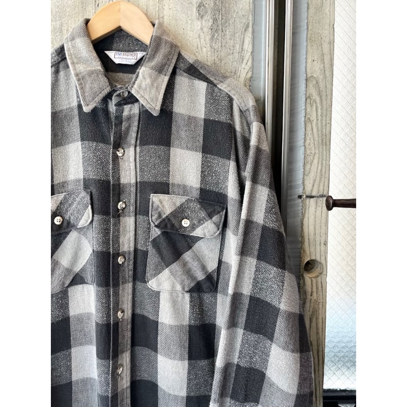 トップス 80's five brother flannel shirt VINTAGE FIVE BROTHER PLAID FLANNEL SHIRT 1980S SIZE MEDIUM