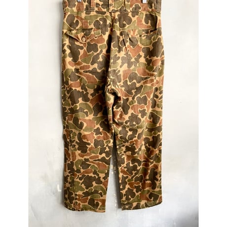 70s SEARS "DUCK HUNTER CAMO" HUNTING PANTS Size W32L28