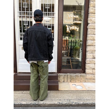 90s Levi's 70427 FLANNEL LINED BLACK DENIM JACKET MADE IN USA 🇺🇸 Size L程