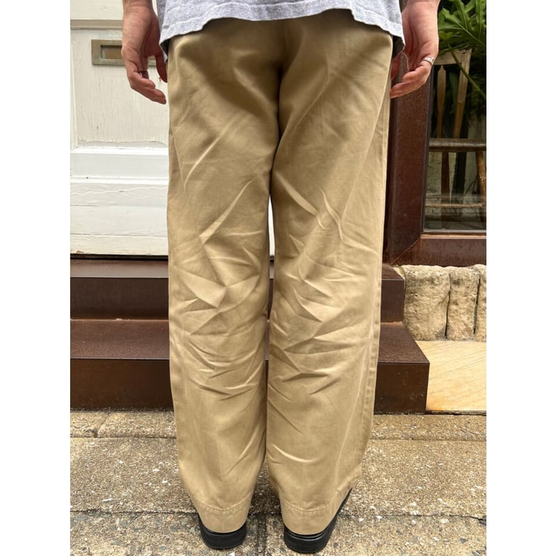 50s US ARMY KHAKI TROUSERS Size W34L31→W31L30 |