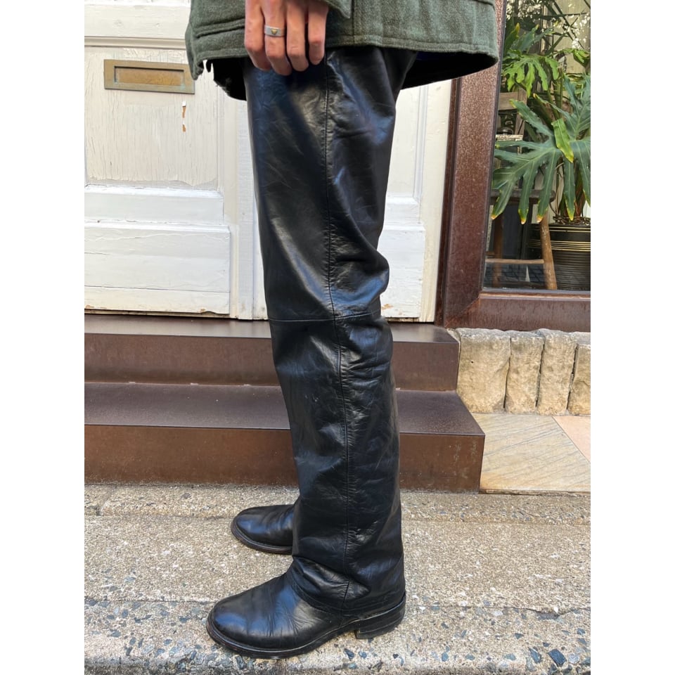 00s GAP LEATHER PANTS Size W35L32→W34L31 | KORDS
