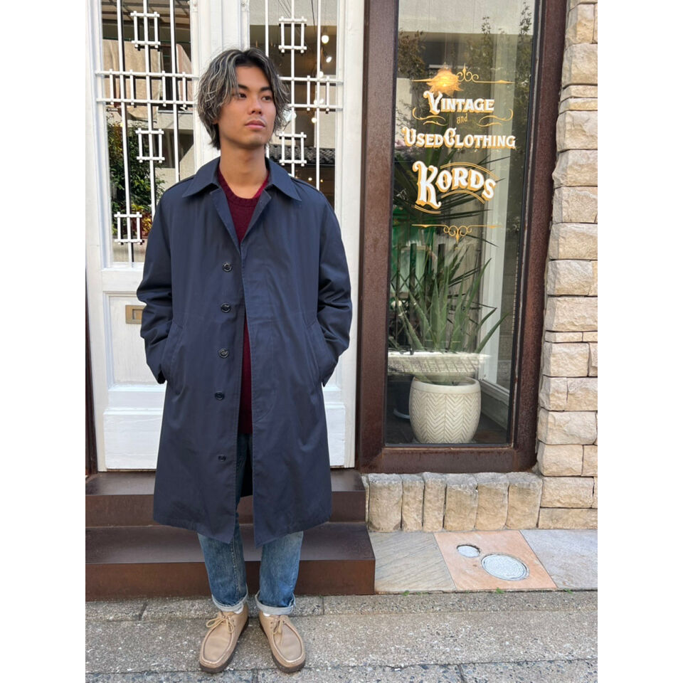 80's US.NAVY All weather bal collar coat