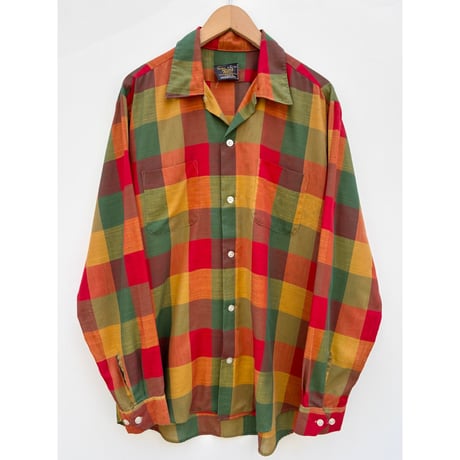70s SEARS OPEN COLLAR SHIRT Size L