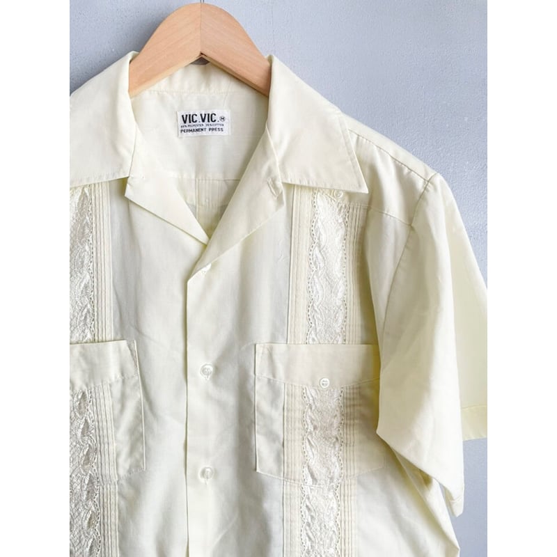 70s VIC.VIC OPEN COLLAR CUBA SHIRT Size M | KORDS