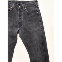 90s Levi’s 501 BLACK DENIM PANTS MADE IN USA🇺🇸 Size W32L30→W30L30