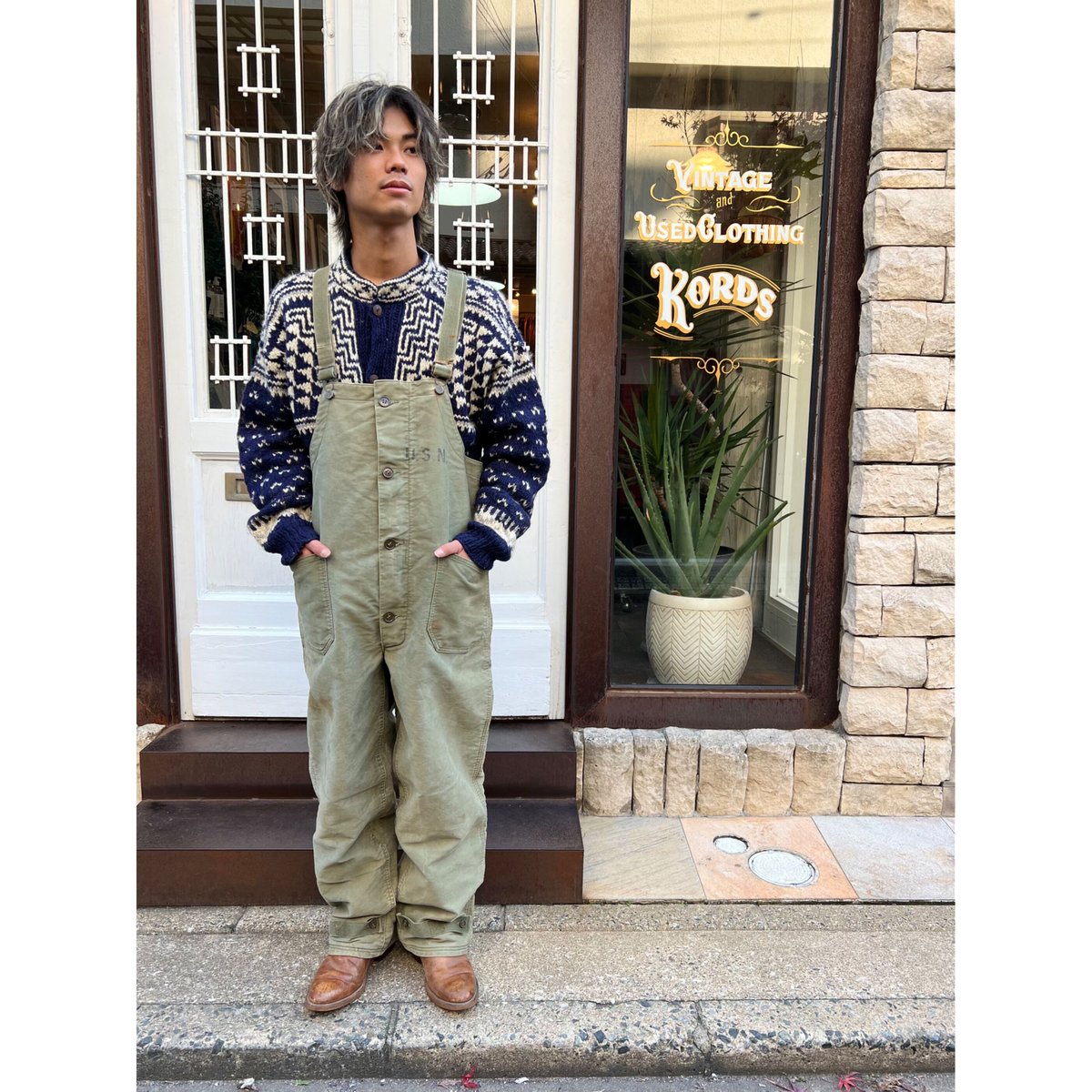 40s US NAVY N-1DECK PANTS 