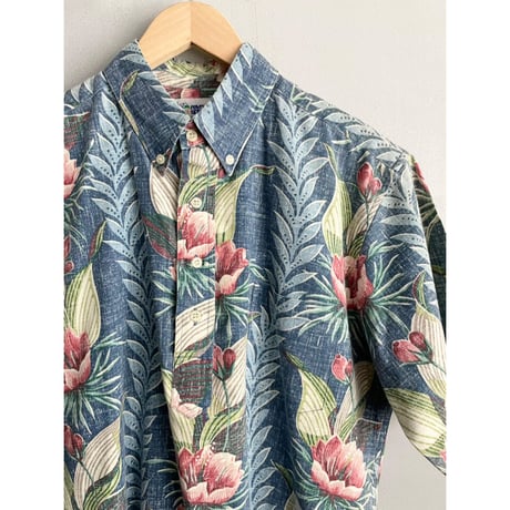 90s REYN SPOONER PULLOVER ALOHA SHIRT TAILORED IN USA 🇺🇸 Size M