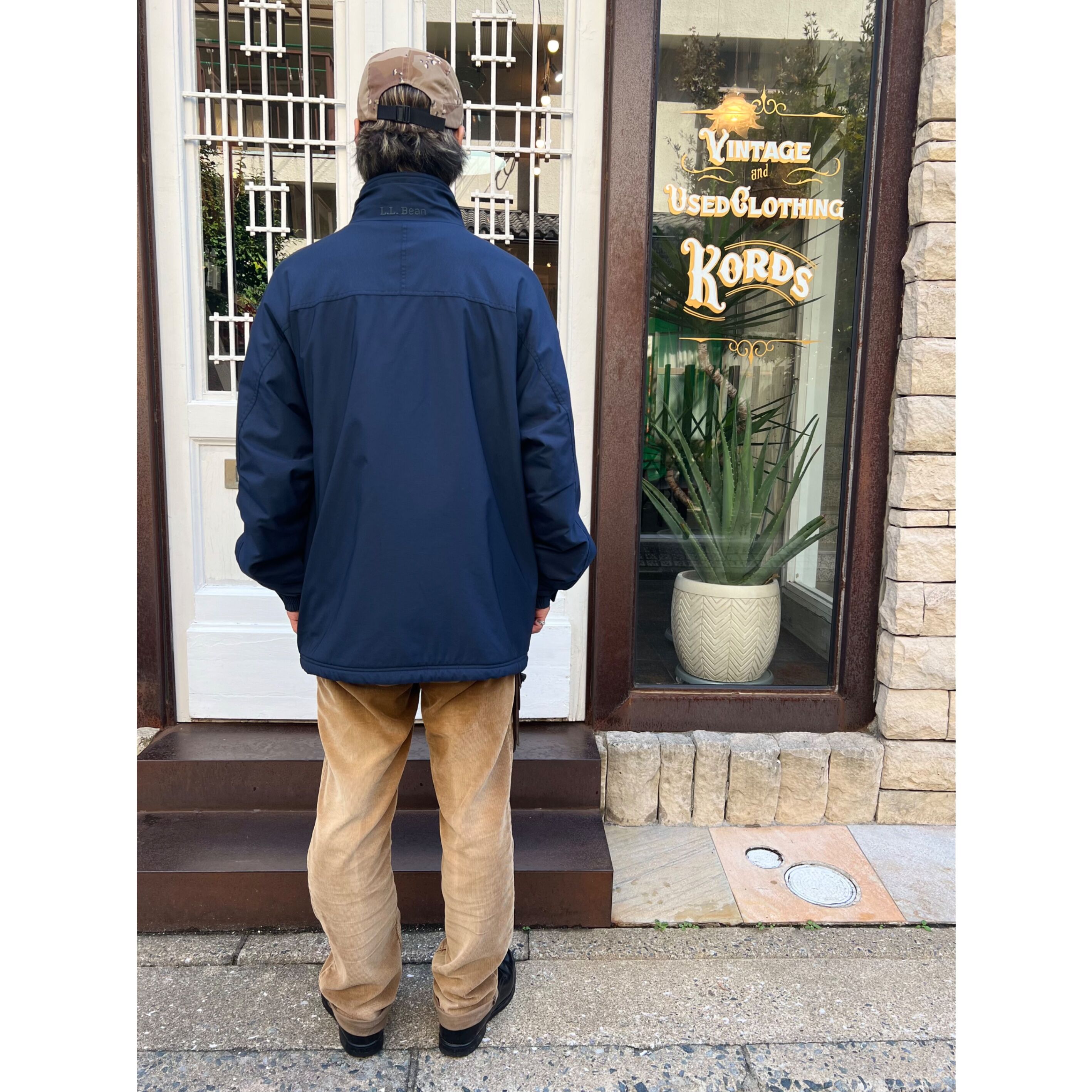 90's XL エルエルビーン シンサレート キルティング ピーコート ネイビー original