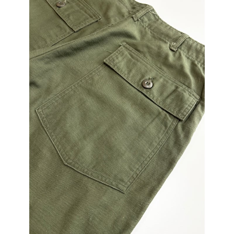 60s US ARMY OG-107 COTTON SATEEN BAKER PANTS Si