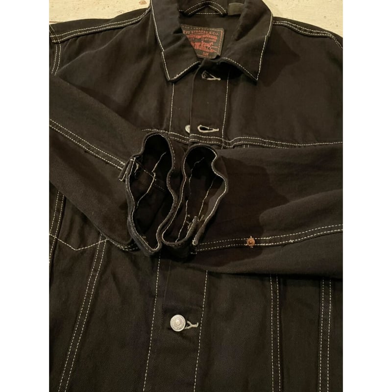 00s Levi's 70797 BLACK DENIM JACKET Size XXL |