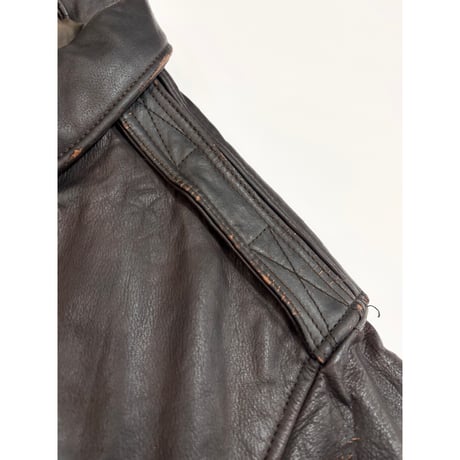 80s BANANA REPUBLIC "A-2 TYPE" LEATHER JACKET Size 42