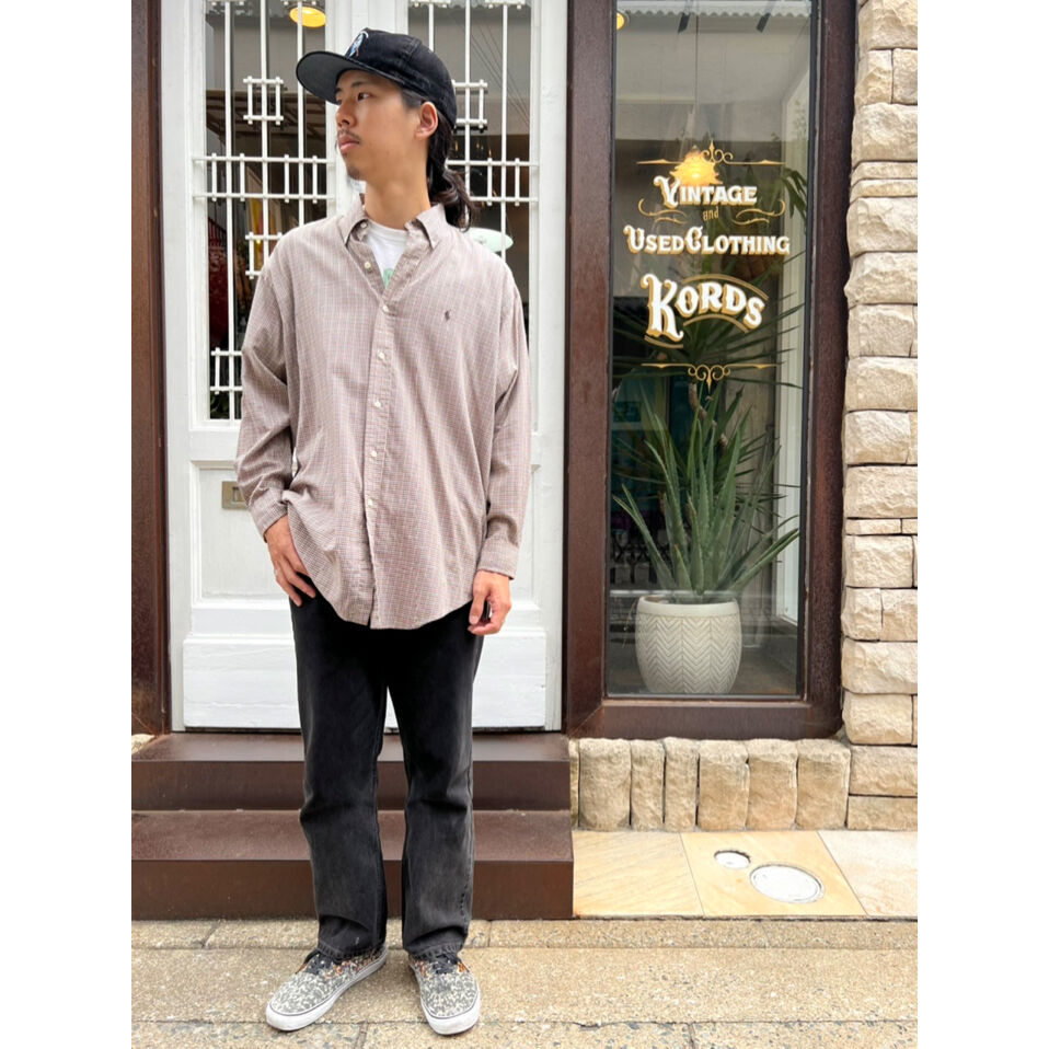 09M367◯ 90s RALPH LAUREN BLAKE ビッグサイズシャツ 90s Ralph Lauren 