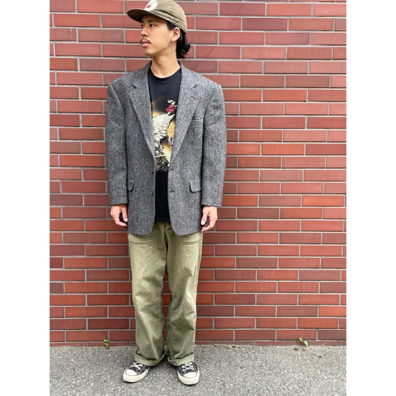 80s LANDS'END HARRIS TWEED JACKET TAILORED IN U 80s LANDS'END HARRIS TWEED JACKET TAILORED IN U
