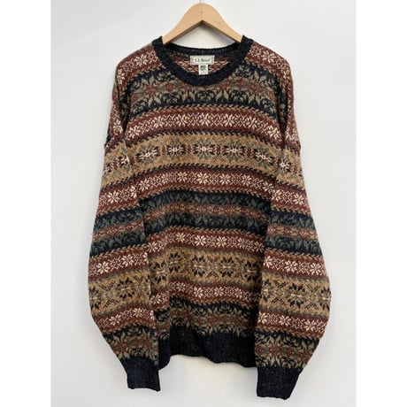 80s L.L.Bean WOOL KNIT MADE IN SCOTLAND🏴󠁧󠁢󠁳󠁣󠁴󠁿 Size L