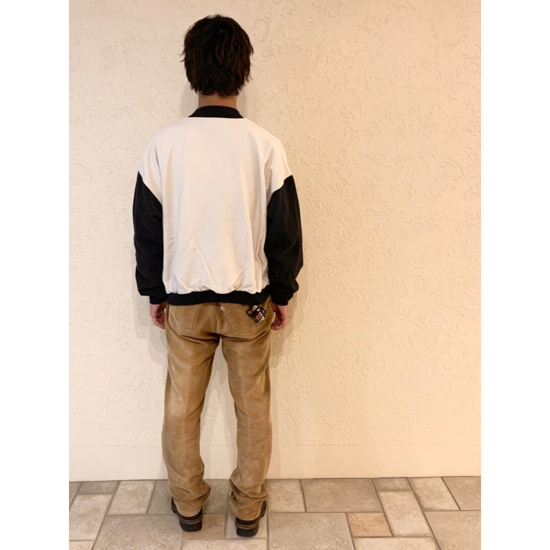 美品激レア90s当時USAジュラシックパーク 贅沢レザースタジャン 90s JURASSIC PARK COTTON STADIUM JACKET MADE IN