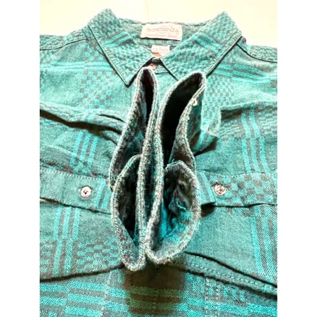 90s SOSTANZA COTTON CHECK SHIRT Size L