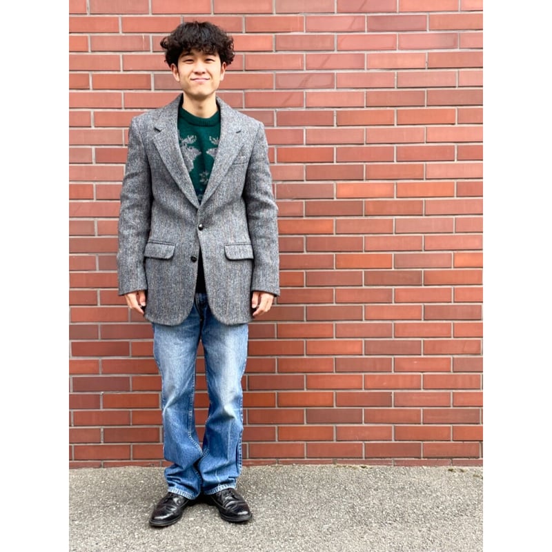 80s CHRISTOPHER HAYES HARRIS TWEED JACKET TAILO