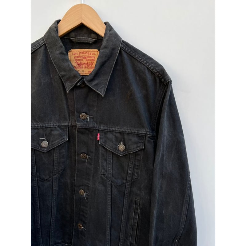 80s Levi's 70503-02 BLACK DENIM JACKET Size M |...