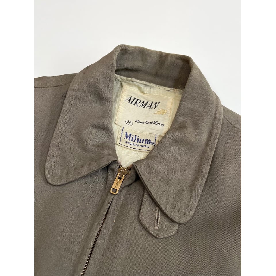 50s Airman ギャバジンジャケット　グレピン 50s AIRMAN GABARDINE JACKET Size 40 | KORDS