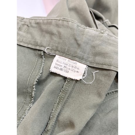 60s US AMRY Jungle Fatigue PANTS "3rd TYPE" Size MEDIUM-REGULAR