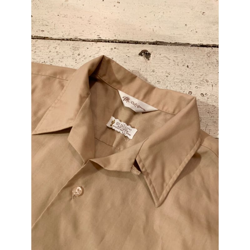 70s Mr. California S/S OPEN COLLAR SHIRT Size L