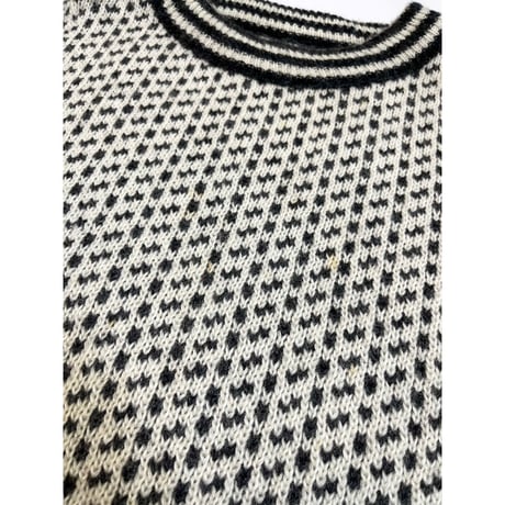 80s L.L.Bean "BIRDS EYE" WOOL KNIT MADE IN NORWAY 🇳🇴 Size XL