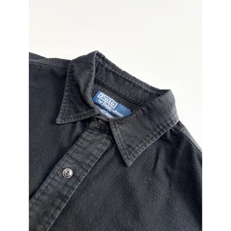 90s Ralph Lauren "BLACK" CHAMOIS CLOTH SHIRT Size M