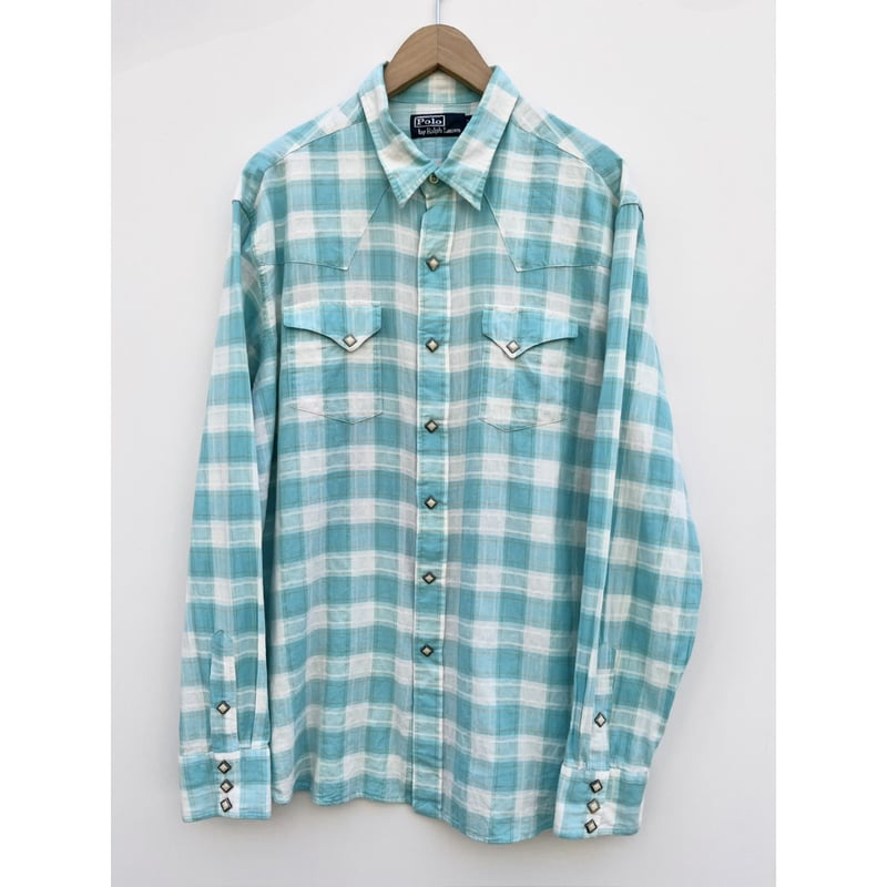 90s POLO ラルフローレン ウエスタンシャツ 90s POLO Ralph Lauren WESTERN SHIRT Size XL | K