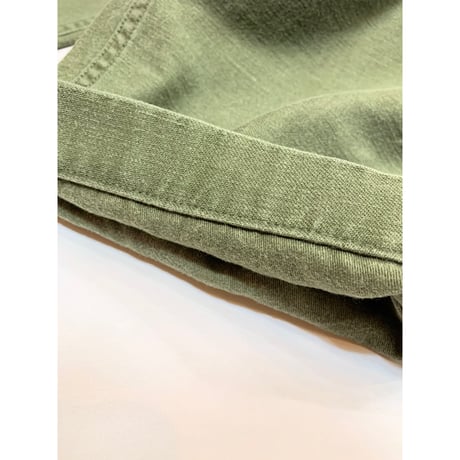 70s US ARMY OG-107 COTTON SATEEN BAKER PANTS Size W32L35→W30L32