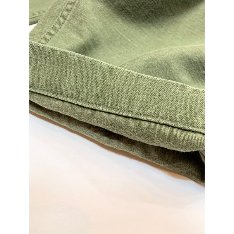 70s US ARMY OG-107 COTTON SATEEN BAKER PANTS Si