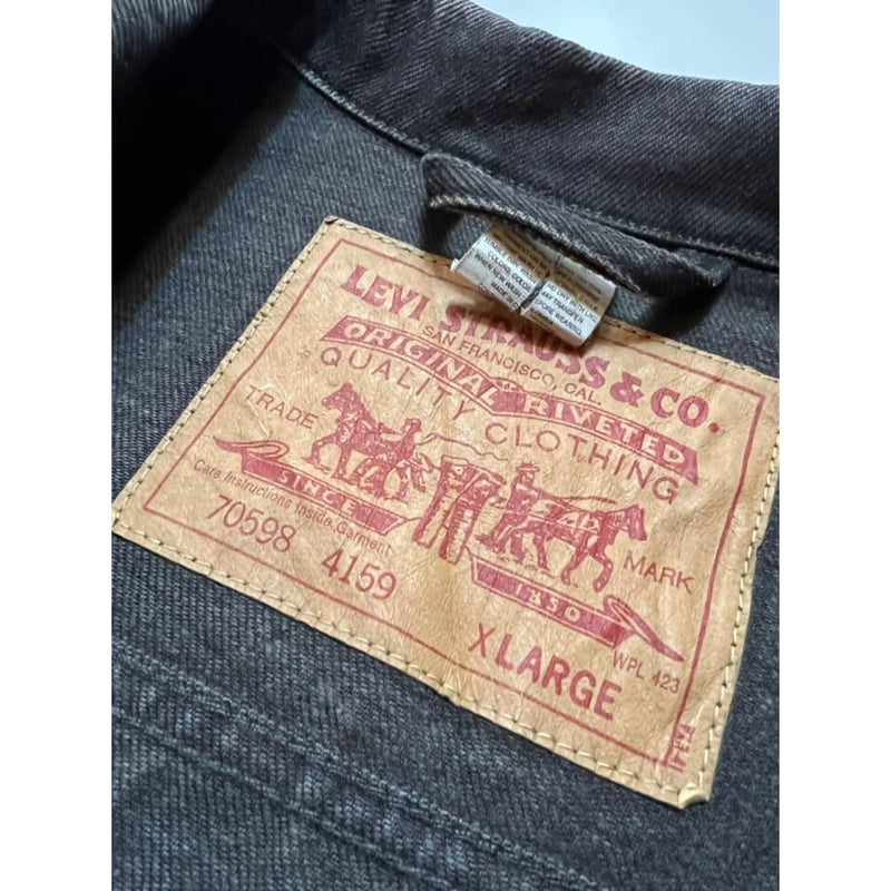 90s Levi's 70598-4159 BLACK DENIM JACKET Size X 90s Levi's 70598-4159 BLACK DENIM JACKET Size X