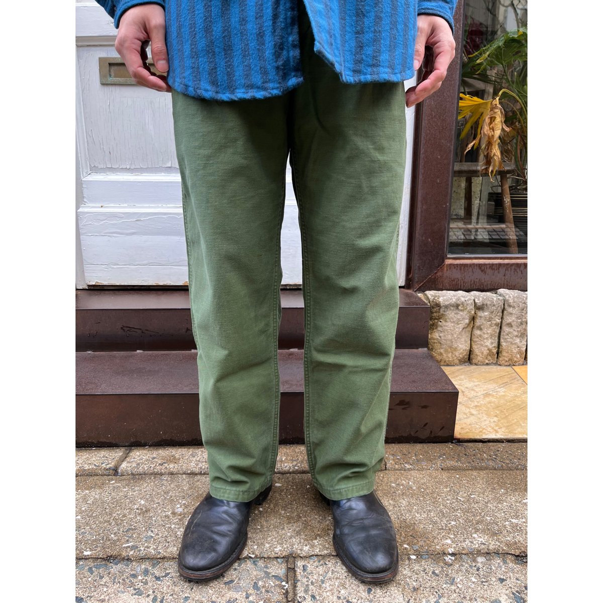 60s〜 OG107 ベイカーパンツ US ARMY ミリタリー W34相当 60s US Army 米軍 OG107 ベイカーパンツ 初期型 62年製造 Medium