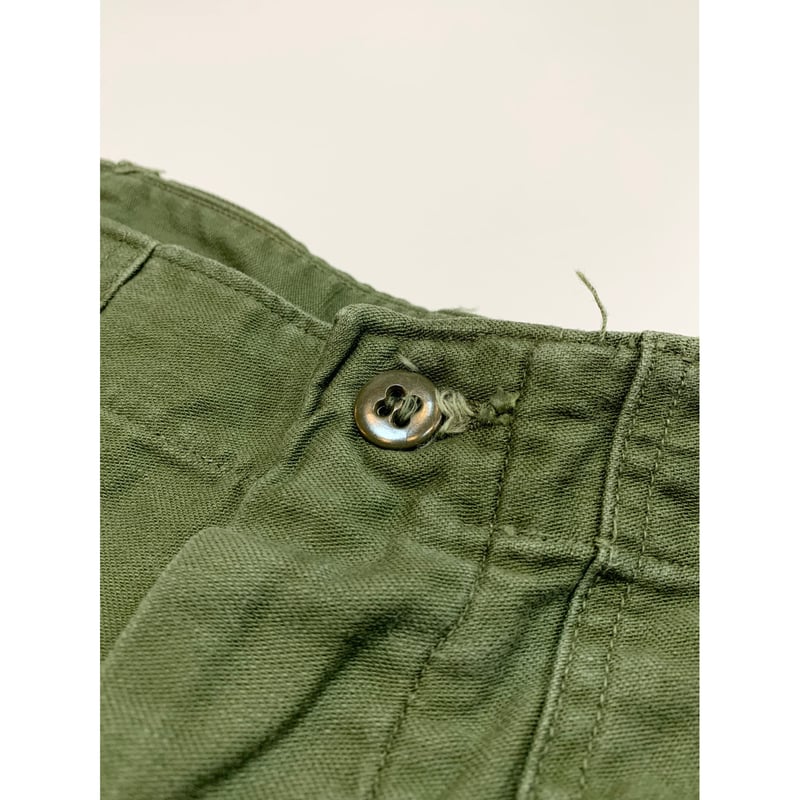 60s US ARMY OG-107 COTTON SATEEN BAKER PANTS Si
