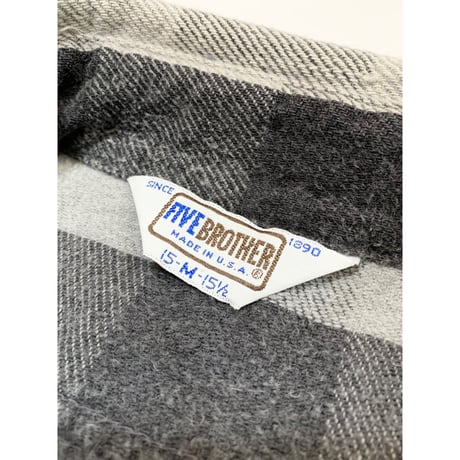 80s FIVE BROTHER FLANNEL SHIRT MADE IN USA🇺🇸 Size M