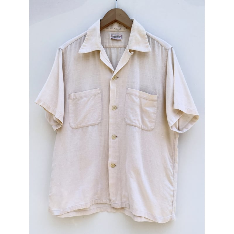 50s ARROW S/S OPEN COLLER SHIRT MADE IN USA 🇺🇸