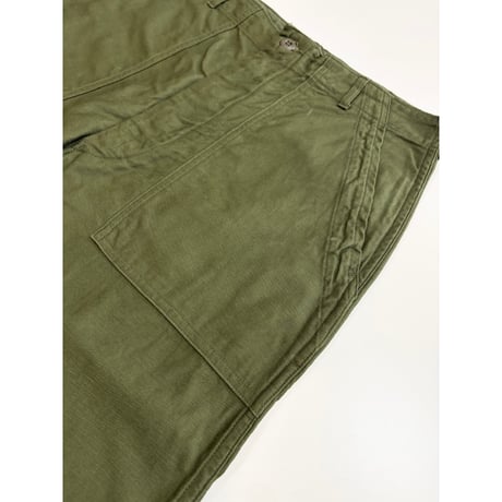 60s US ARMY OG-107 COTTON SATEEN BAKER PANTS Size W36L33→W35L32.5
