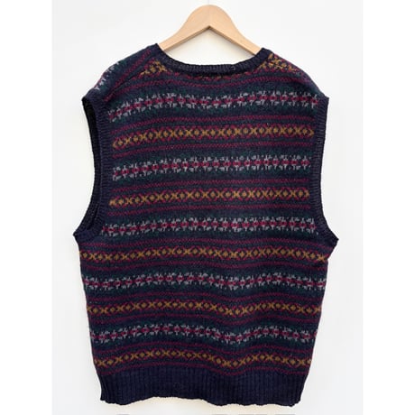 90s L.L.Bean WOOL KNIT VEST MADE IN SCOTLAND 🏴󠁧󠁢󠁳󠁣󠁴󠁿 Size XL