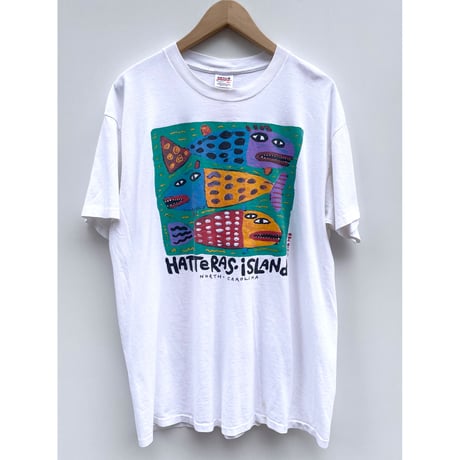 90's BIG HED "HATTERAS ISLAND" ART Tee Size XL