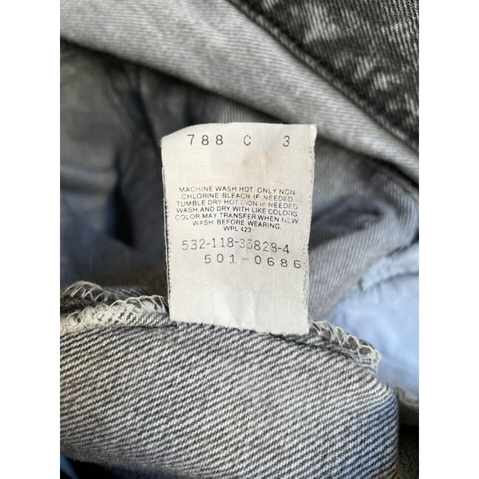 GQ3074◇Levi's : 80's USA製 501-0686 80s Levi's 501-0686 BLACK CHEMICAL DENIM PANTS