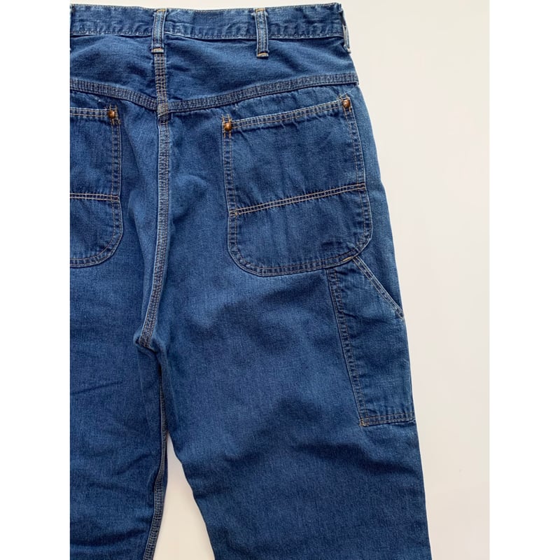 70s RED CAMEL DENIM PAINTER PANTS Size W33L28 |