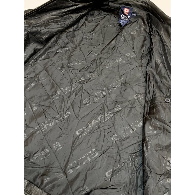 90s CHAPS Ralph Lauren LEATHER JACKET Size XL |
