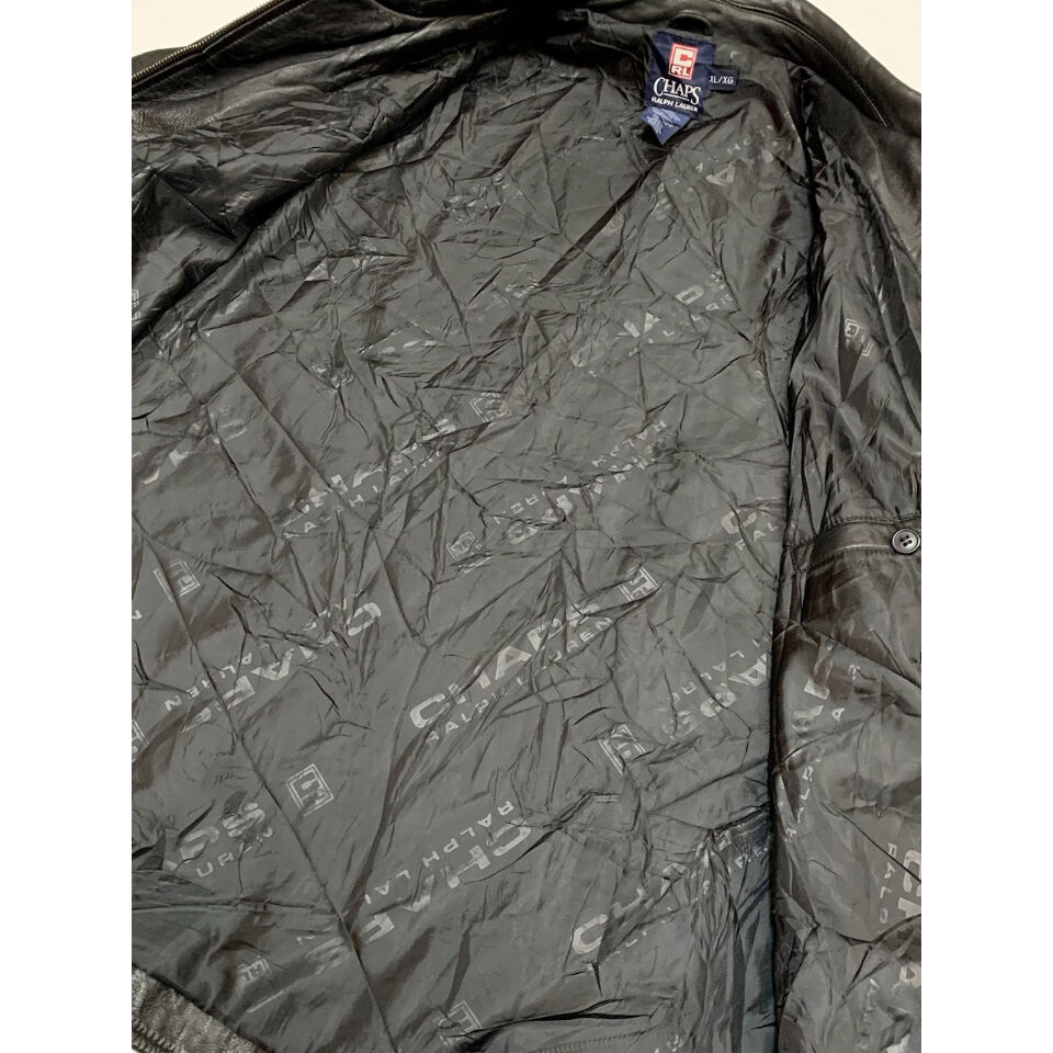 90s CHAPS Ralph Lauren LEATHER JACKET Size XL |