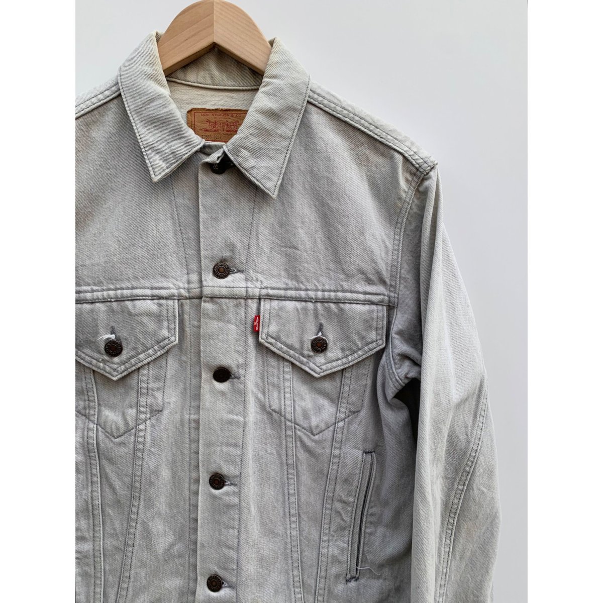 80s Levi’s 70506 GRAY DENIM JACKET MADE IN USA ...