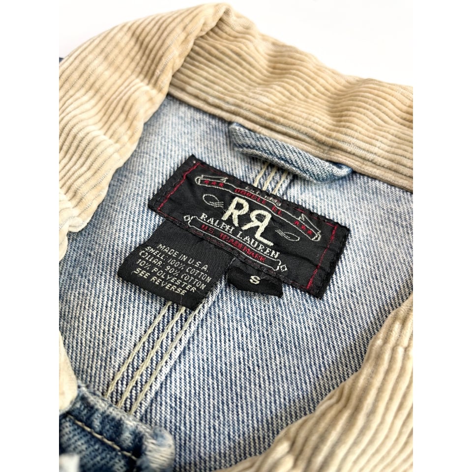 90s RRL DENIM WORK JACKET MADE IN USA?? Size S 