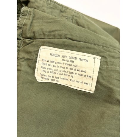 60s US AMRY Jungle Fatigue PANTS "3rd TYPE" Size MEDIUM-SHORT
