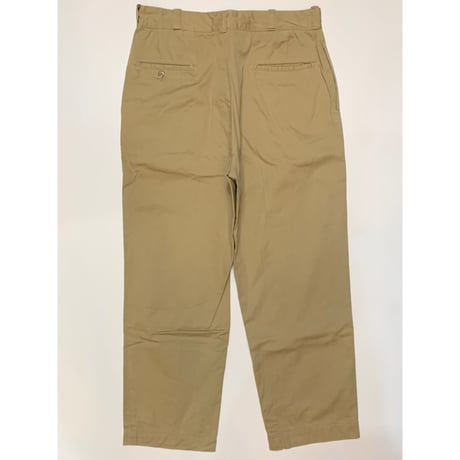 60s US ARMY KHAKI TROUSERS Size W36L33→W33L29